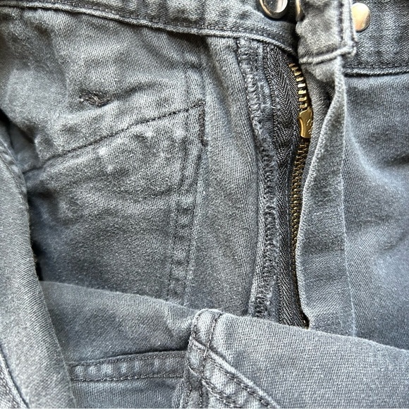 FRAME Moto Zip high-rise Jeans Pant in Washed Black Sz 29 - Picture 12 of 14